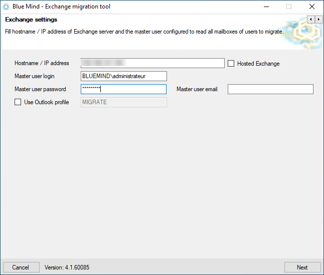 BlueMind Exchange Migration Tool