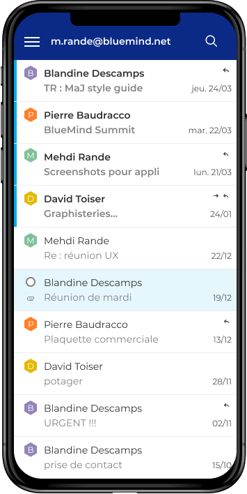 BlueMind UX - mobiles