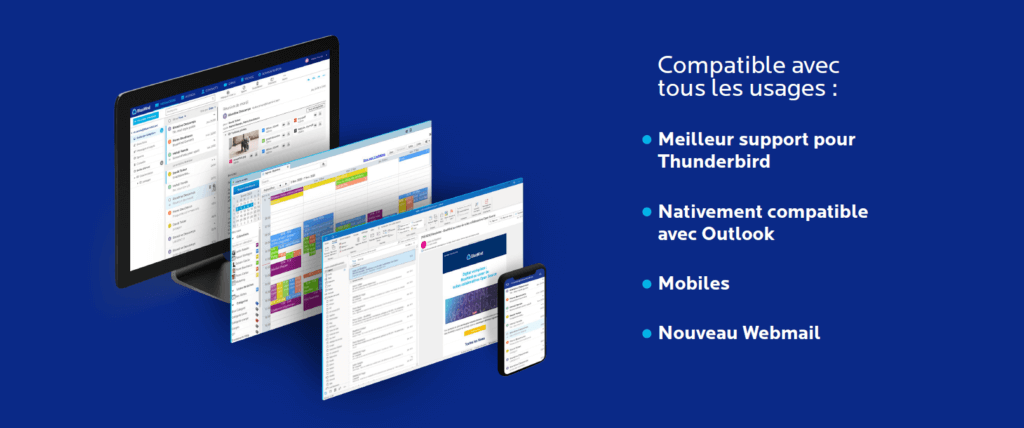 BlueMind compatible avec tous les usages (Outlook, Thunderbird, web mobiles)