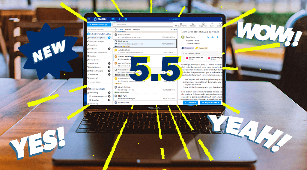 BlueMind 5.5 - nouvelle version orientée usages
